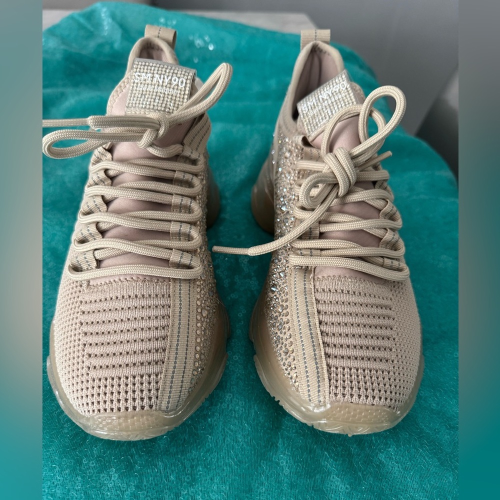 Steve Madden Maxima Blush Mult Sparkle Sneakers. Never worn.